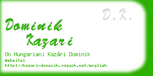 dominik kazari business card