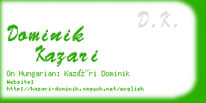 dominik kazari business card
